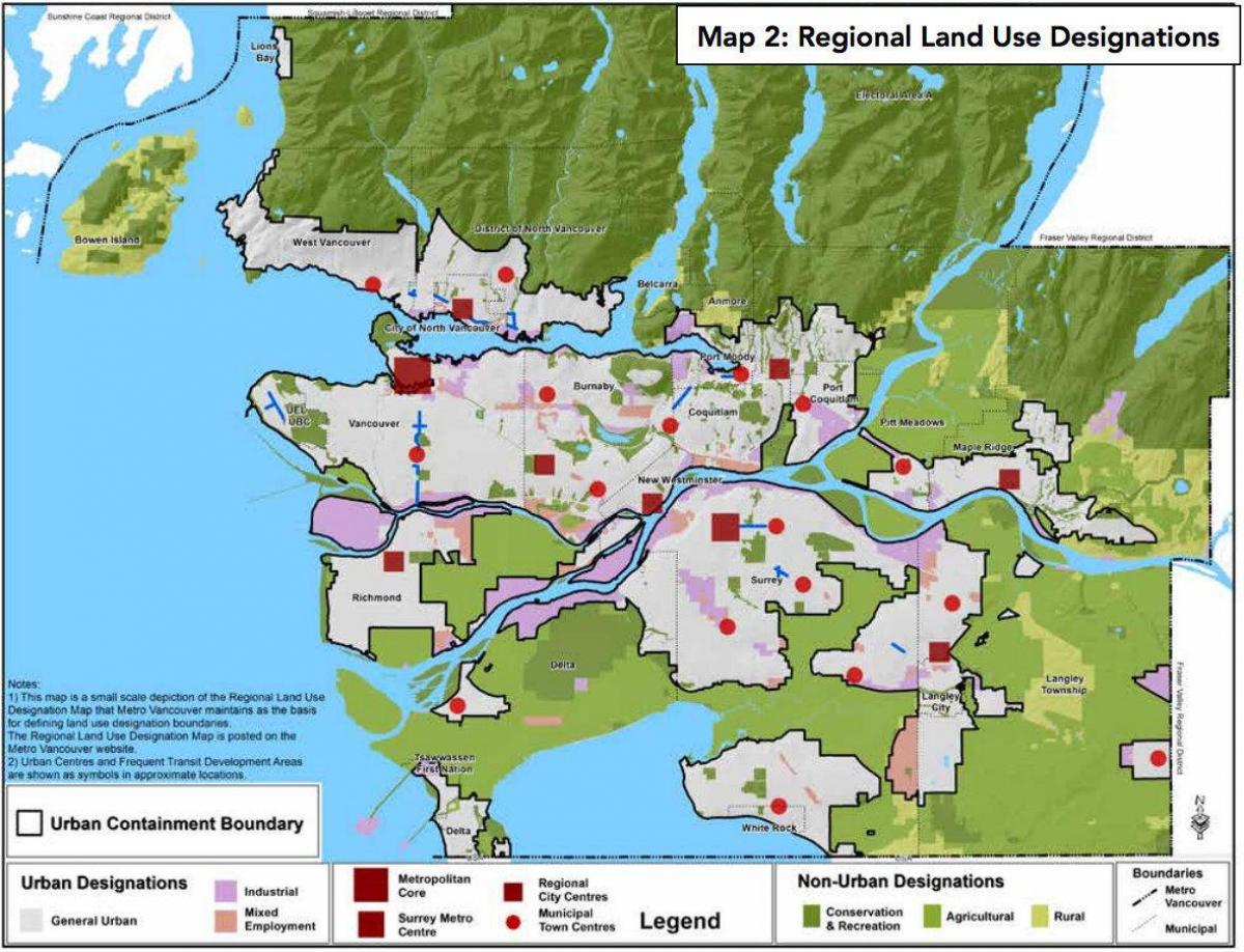 больший Ванкувер региональный район на карте