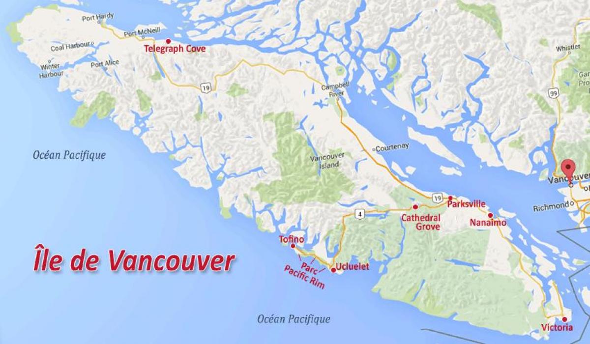 Карта острова Ванкувер золото претендовать 