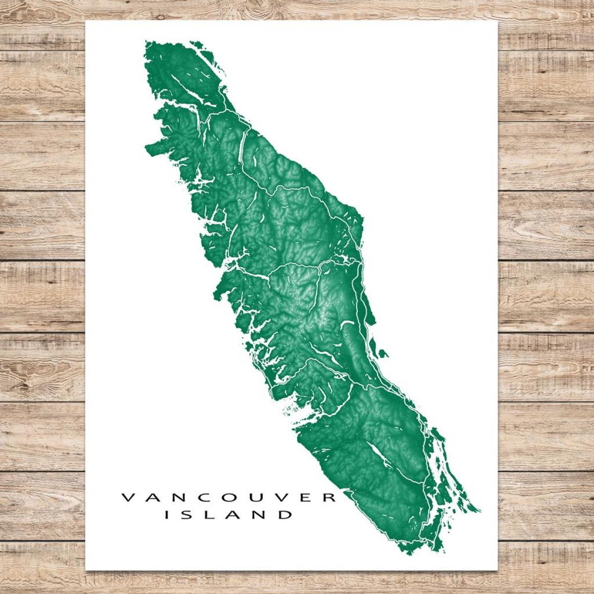 Карта острова Ванкувер искусства