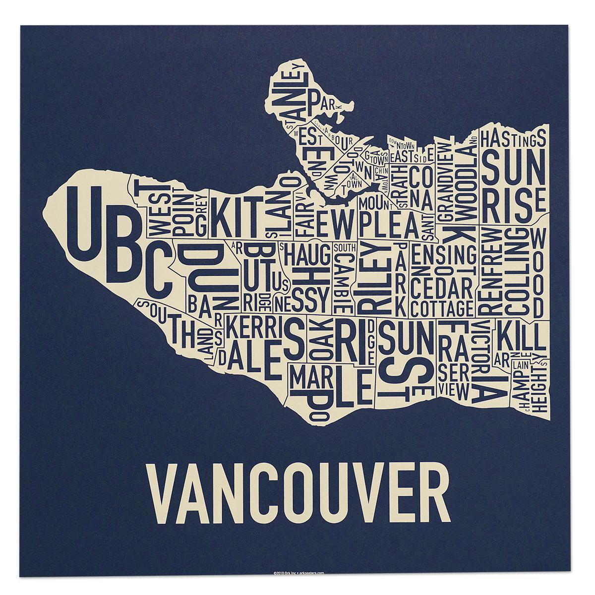 Карта Ванкувера печати