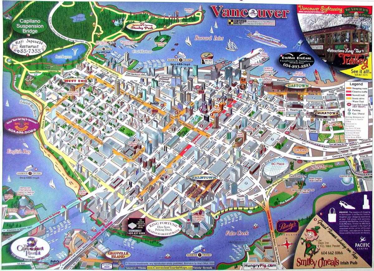 карта Ванкувер, Британская Колумбия, Канада