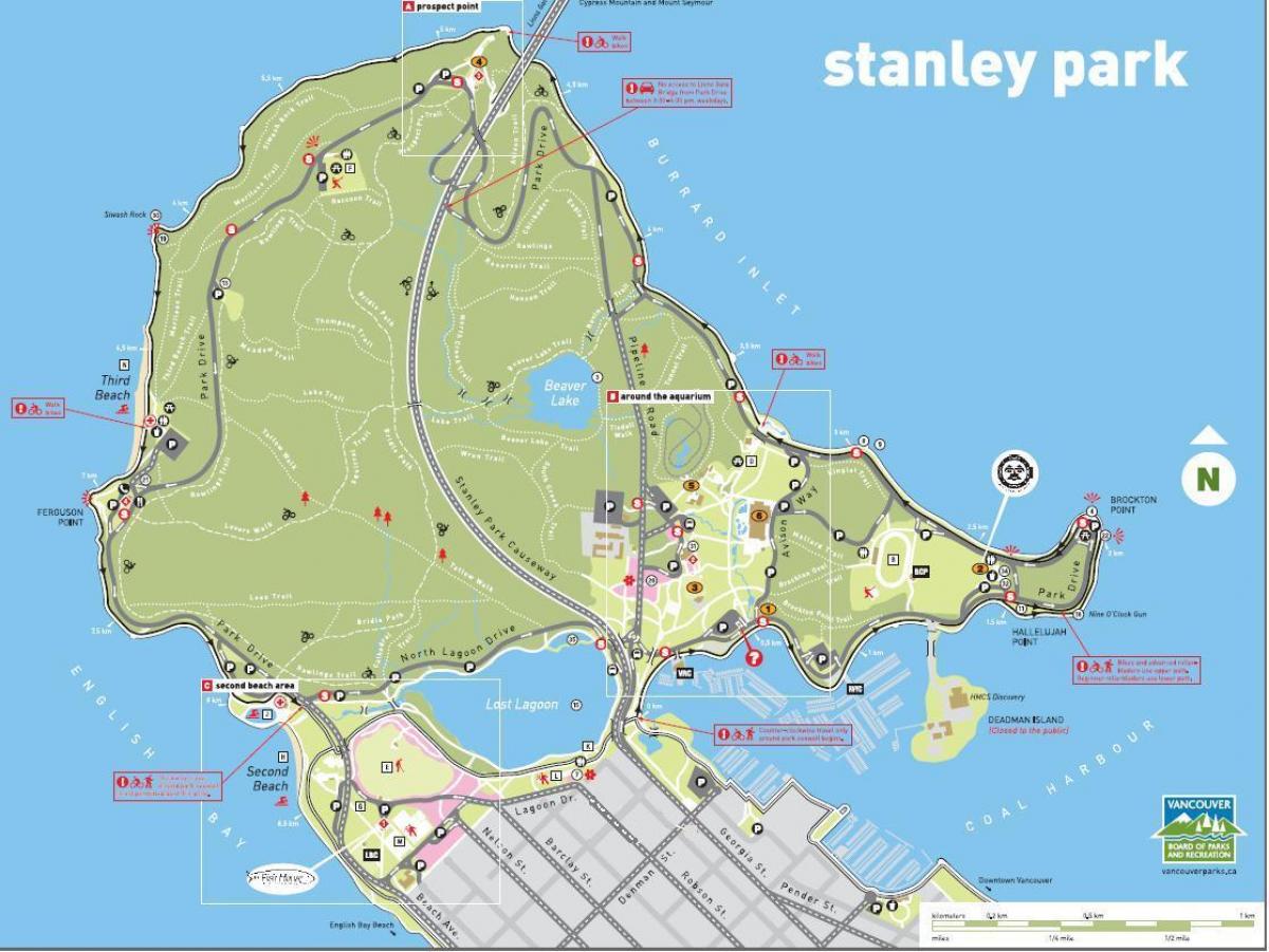 Стэнли Парк карта 2016