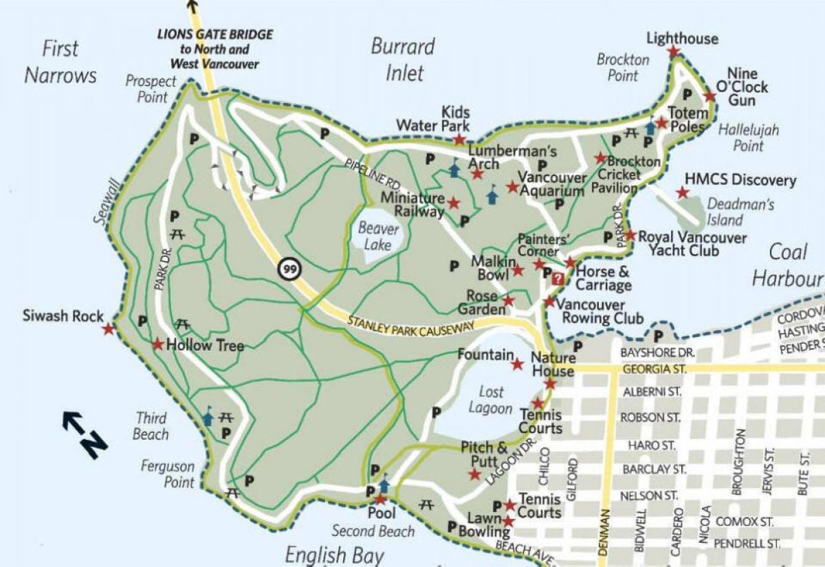 Карта арка дровосеку Стэнли Парк
