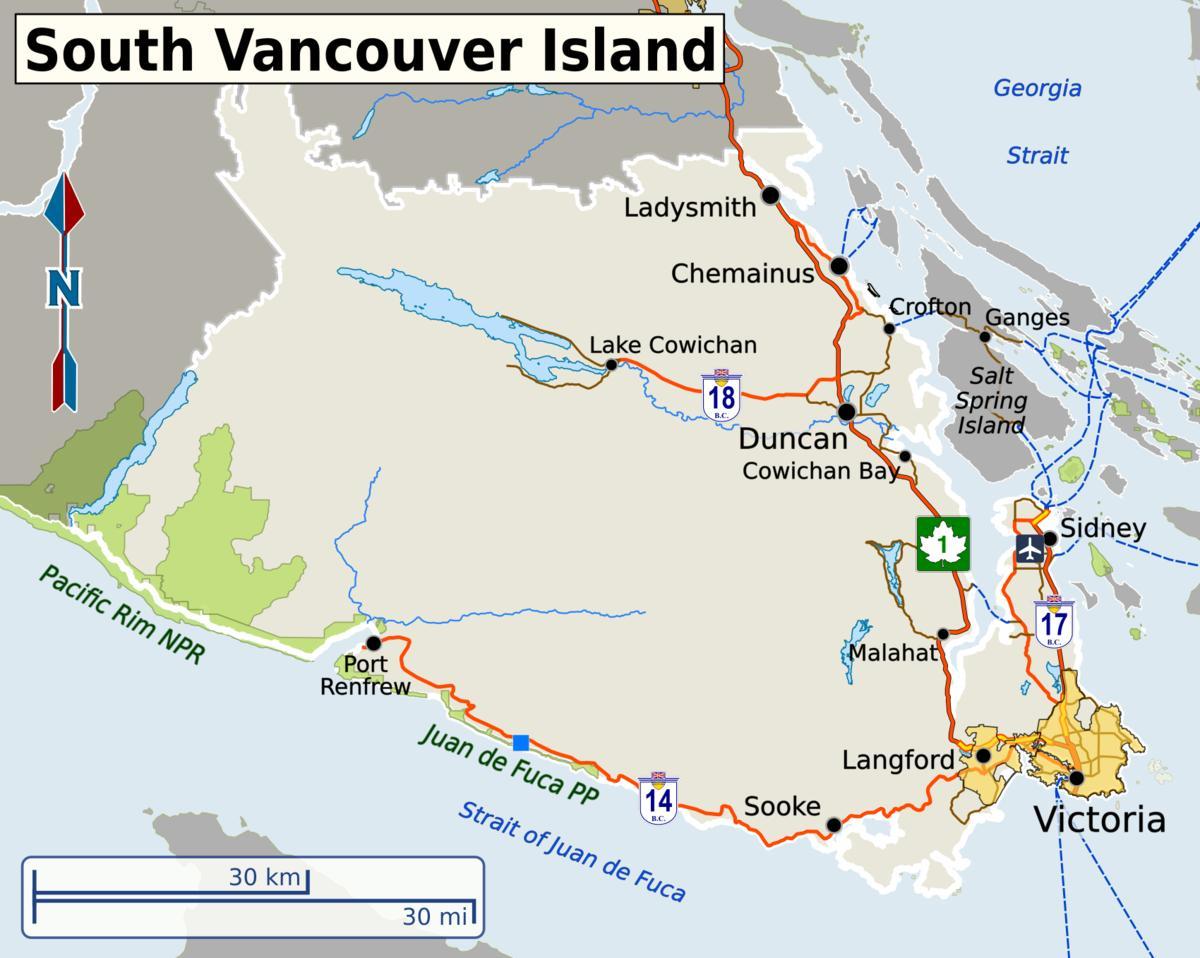 Южно-Ванкувер карта