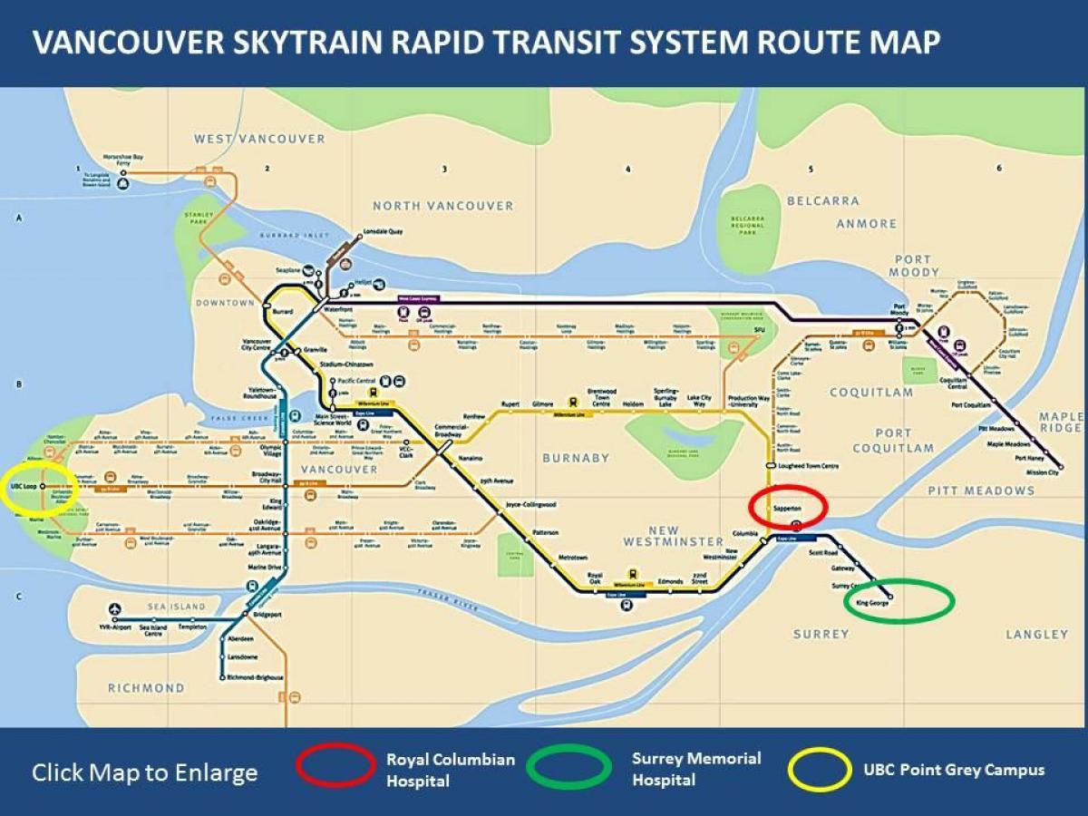 Карта метро Мейпл Ридж в Ванкувер