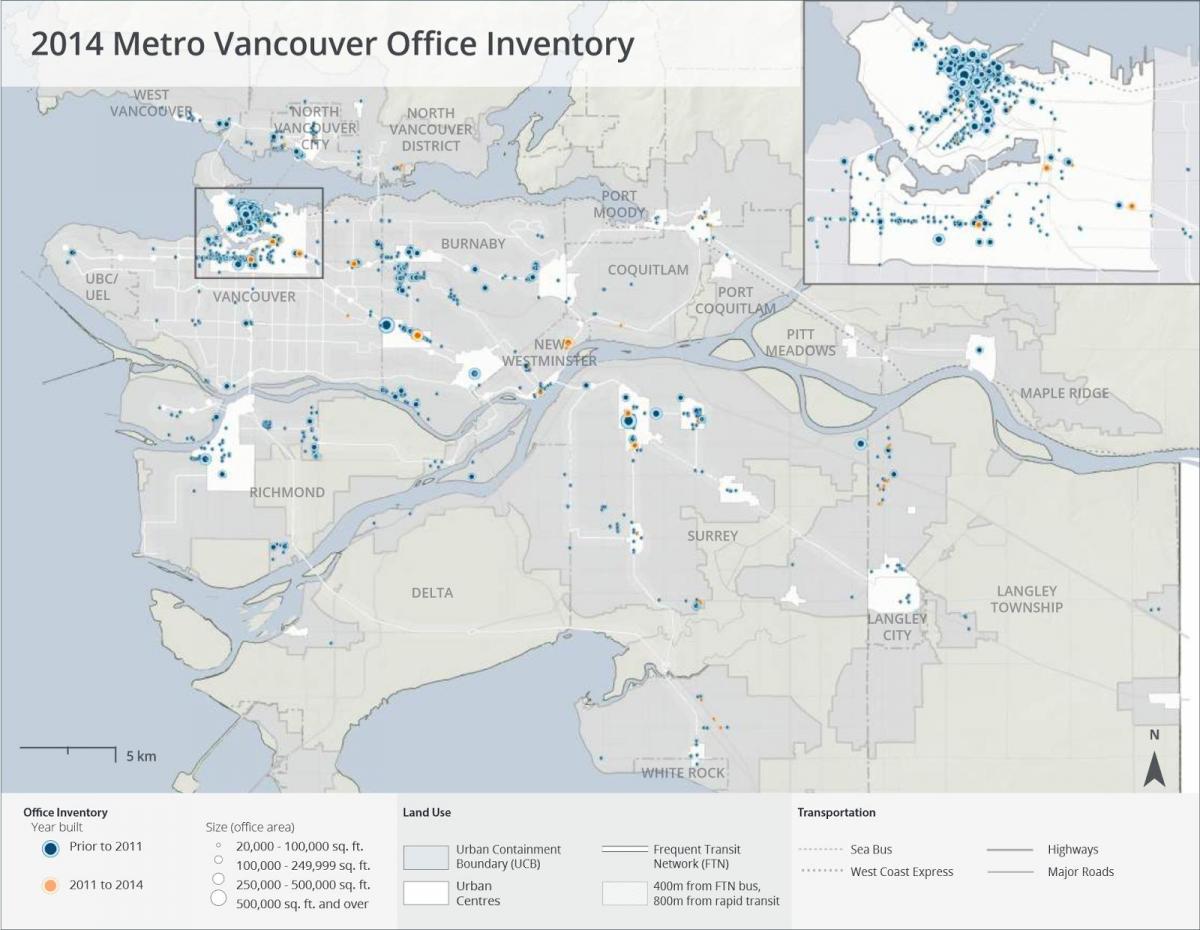 метро Ванкувер надземного карте
