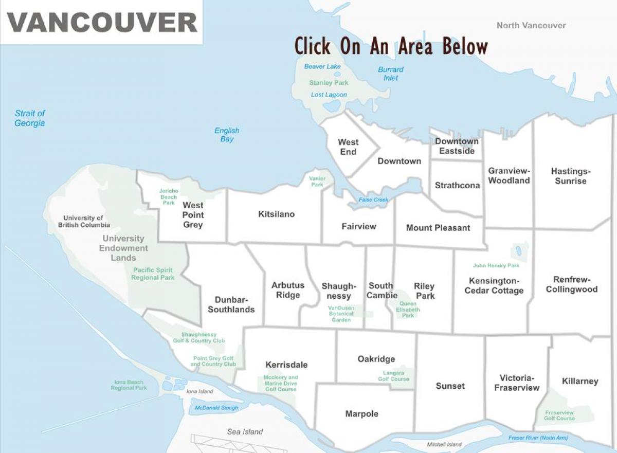 Ванкувер реальную карту 