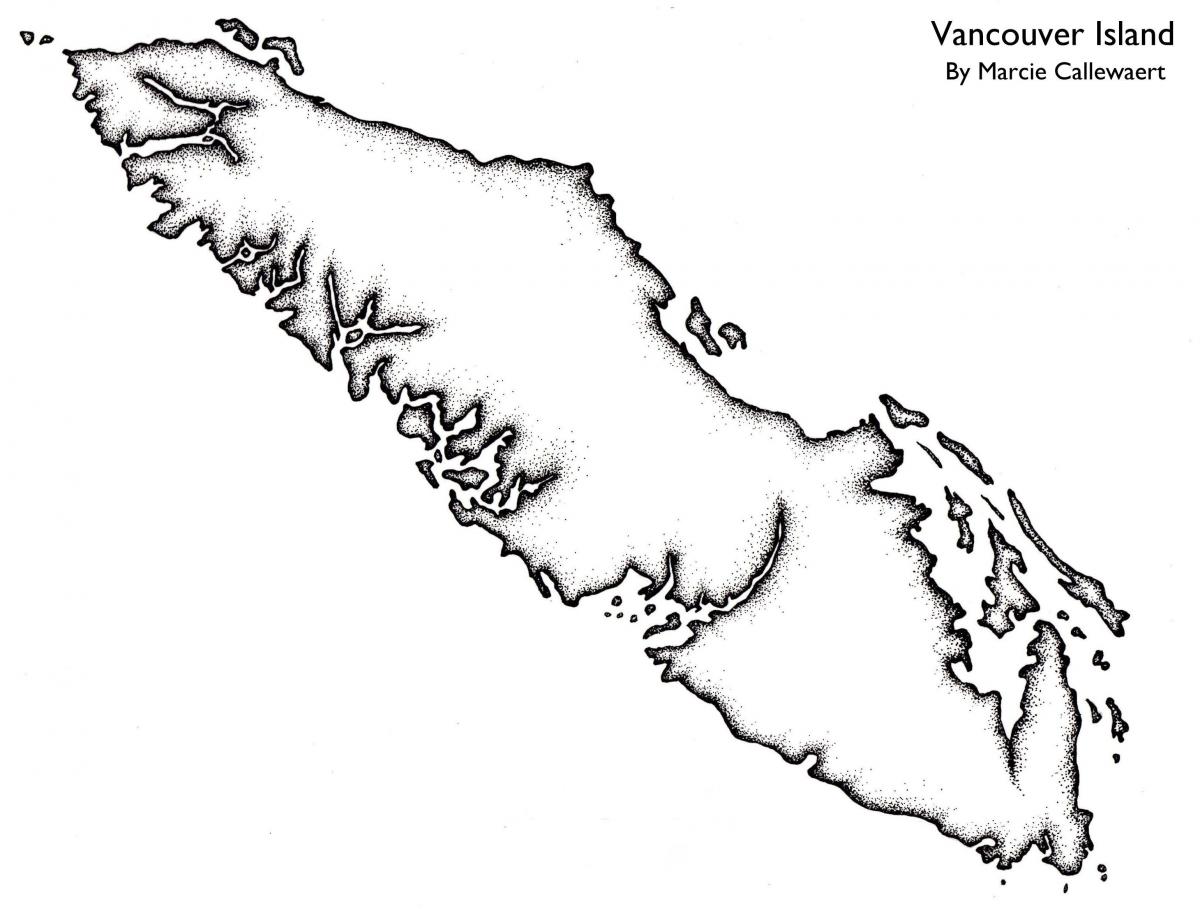 Карта острова Ванкувер наброски
