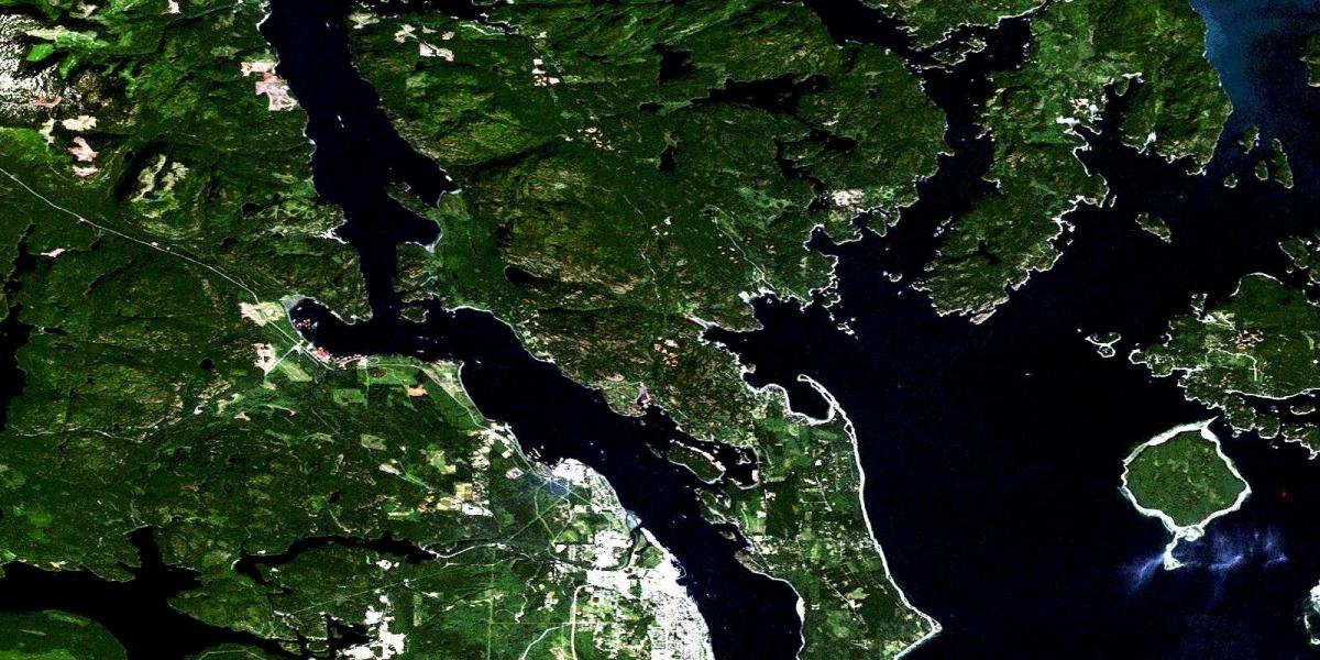Карта острова спутниковое Ванкувер 