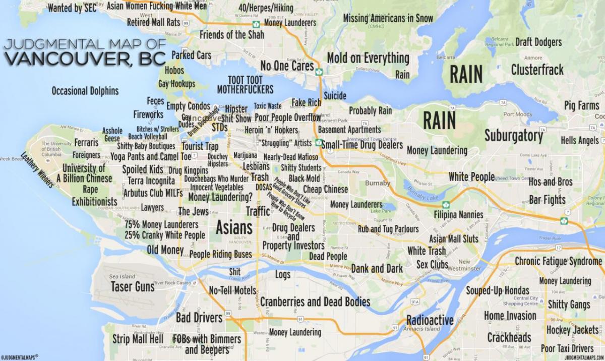 осуждать карте Ванкувера