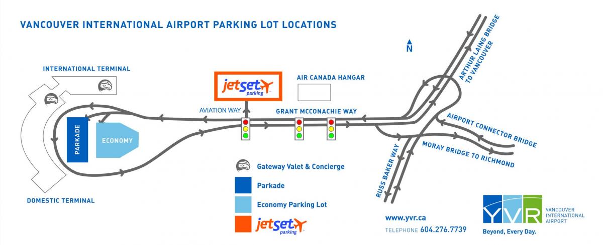 Ванкувер карта парковок аэропорта 