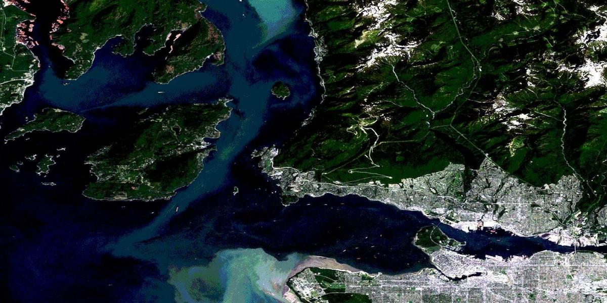 Карта спутниковая Ванкувер 