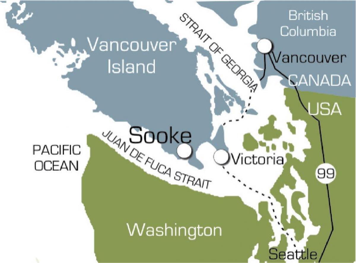 Карта суке острове Ванкувер 