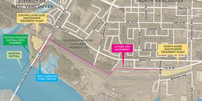 Карта западного Ванкувера ГИС