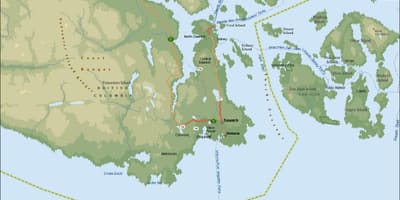 Карта саанич острове Ванкувер 