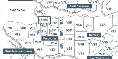 Карта Ванкувера почтовый индекс