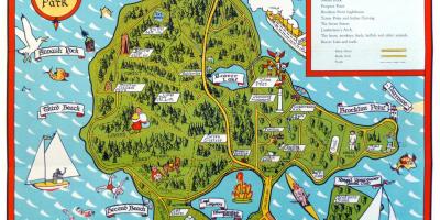 Карта парк Стэнли тотемный столб