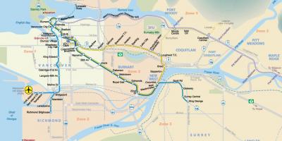 Ванкувере карте метро 