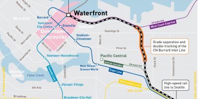 Карта водоема вокзала Ванкувер