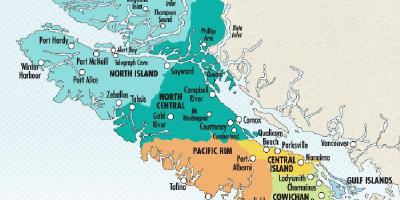 Карта острова Ванкувер виноделен