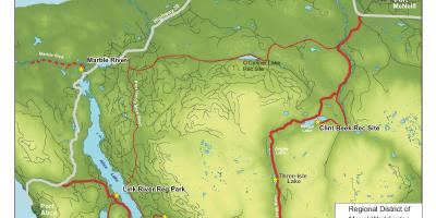 Карта острова Ванкувер пещеры