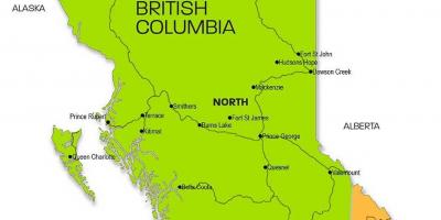 Карта регионов Британской Колумбии